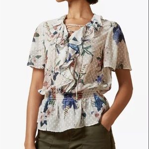 NWT Ted Baker Short Sleeve Blouse Size US6